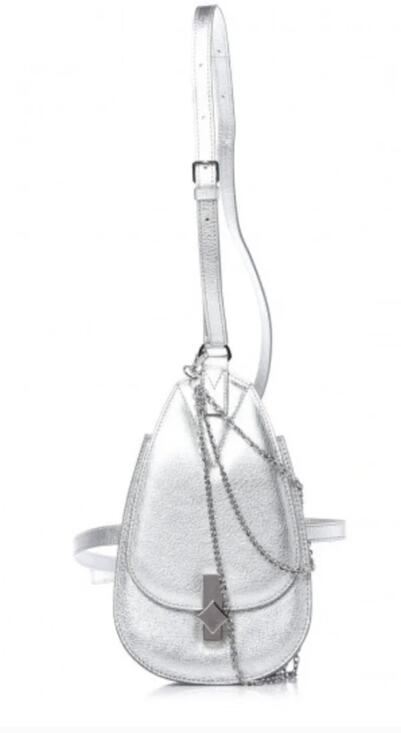 MCM Handbags - MCM Metallic Calfskin Milano Belt Bag - Silver, Excellent